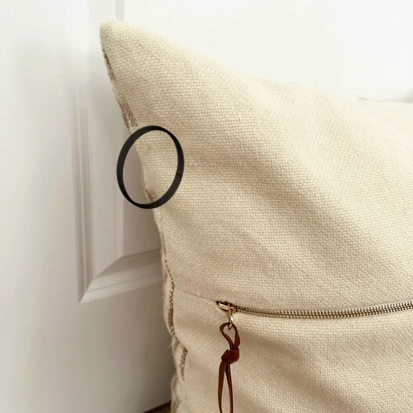 Studio McGee Threshold Cream & Tan Plaid Oversized Throw Pillow - Picture 7 of 16